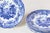 19th Century English 19th Century Transfer Blue and White Plates with Ruins and Floral Décor For Sale - Image 5 of 6