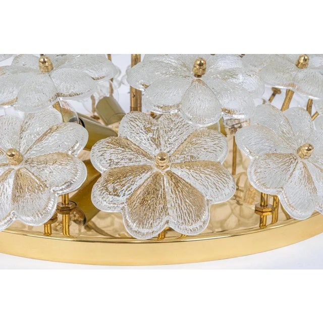 Murano Glass Flower Ceiling Light by Ernst Palme, Germany, 1970s For Sale - Image 4 of 12