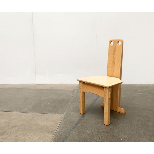 Postmodern Brutalist Wooden Children Chair, 1990s For Sale - Image 17 of 18