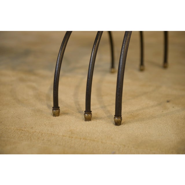 Gold Vintage Nesting Tables by Jean Royère, 1940s, Set of 3 For Sale - Image 8 of 12