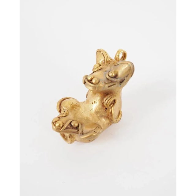 Colombian Taïrona Tumbaga Statuette of Fennec Player For Sale - Image 3 of 6