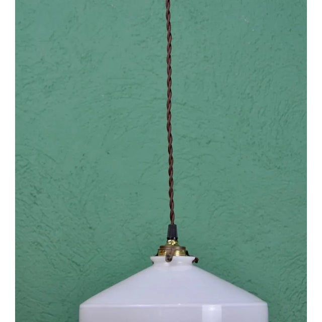 White Opaline Lamp, 1920s For Sale - Image 4 of 9
