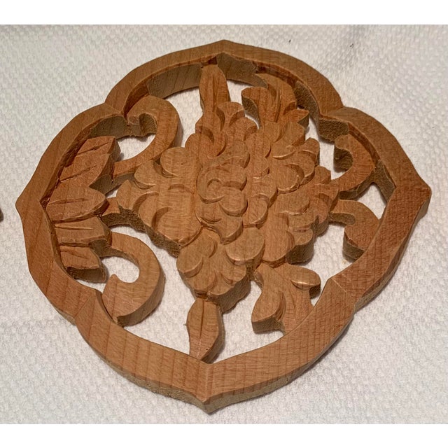 Abstract Mid 20th Century Wood Trivets- Set of 8 For Sale - Image 3 of 10