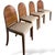 Art Deco Dining Chairs in Walnut, 1930s, Set of 4 For Sale - Image 4 of 9