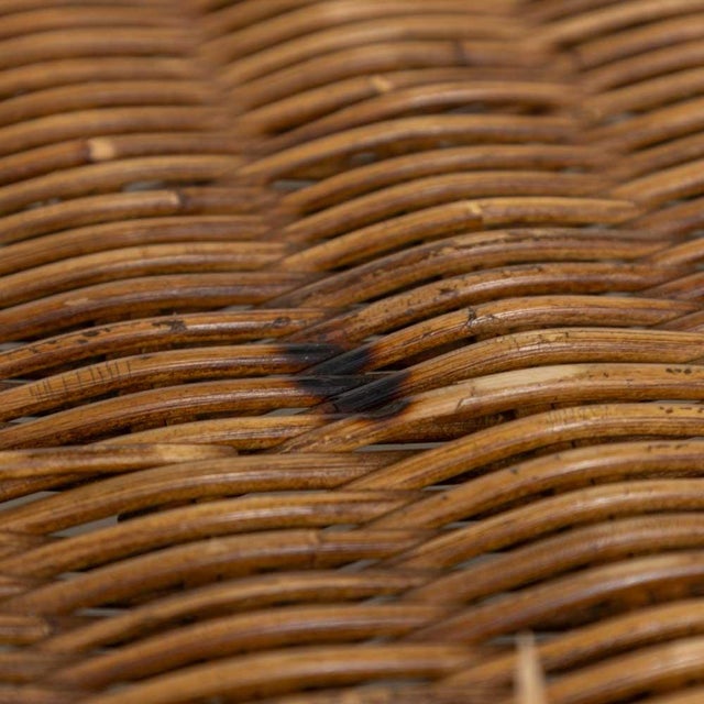 1950s French Wicker and Glass Coffee Table For Sale - Image 16 of 18