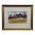 Thomas Puschock November Afternoon Action Fair Barn Watercolor Painting 23" For Sale