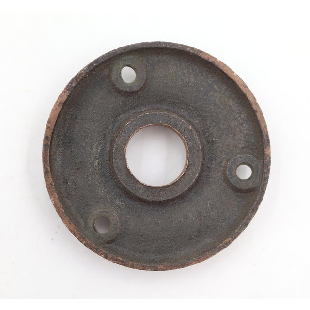 Vintage Classic Style Brass Passage Door Knob Set For Sale - Image 11 of 12