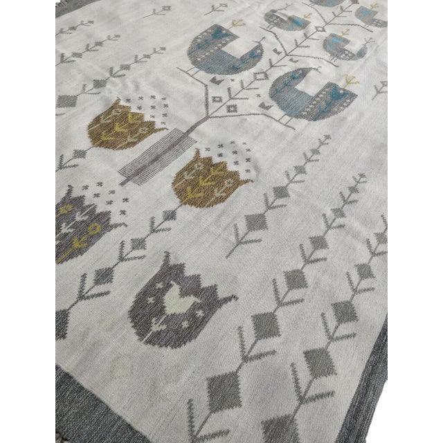 1970s Handwoven Wool Tapestry by Eva Nemeth, 1970s For Sale - Image 5 of 11