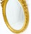 1970s Oval Gilt Ribbon Spikelet of Wheat Pattern Carved Wood Wall Mirror For Sale - Image 5 of 11