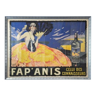 Vintage Fap'Anis Beverage Poster by Delval For Sale