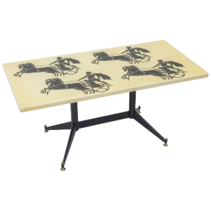 1950s Piero Fornasetti Bighe Coffee Table