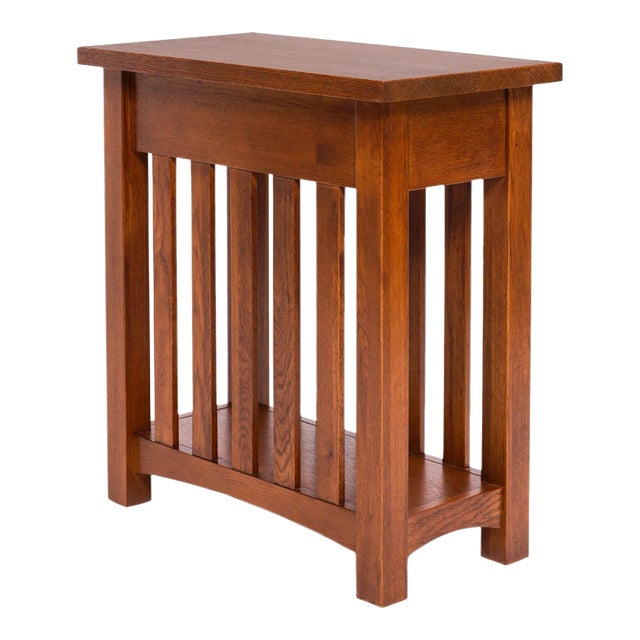 Crafters and Weavers Mission Arts & Crafts 1 Drawer Side Table - Michael's Cherry For Sale