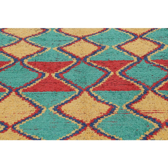 Vintage Moroccan Rug With Polychromatic Diamond Patterns, From Rug & Kilim For Sale In New York - Image 6 of 7