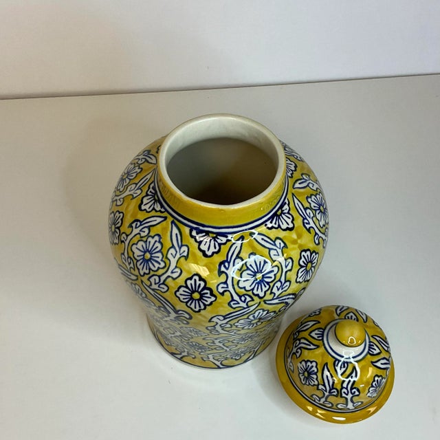Mid 20th Century Chinoiserie Boho Chic Hollywood Regency Ginger Jar For Sale - Image 9 of 12