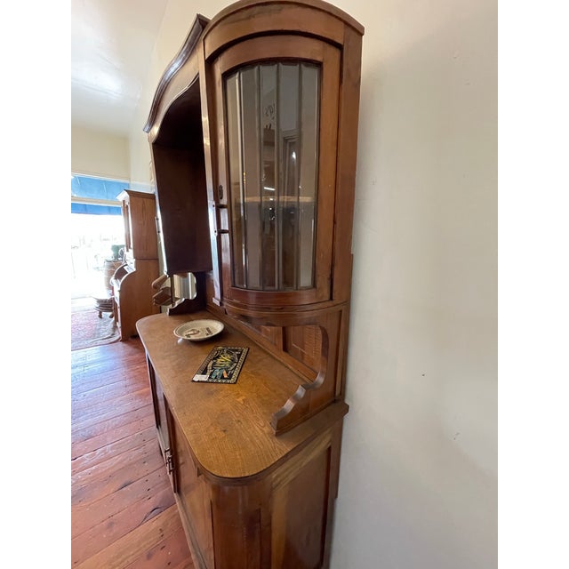 Traditional Curio Buffet With Mirrored Hutch For Sale - Image 3 of 9