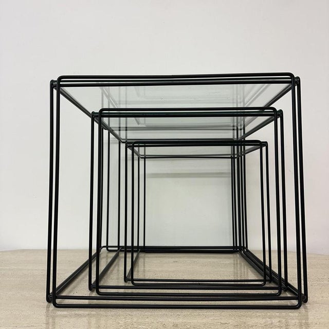 Metal Max Sauze Isocele nesting tables 1970’s design For Sale - Image 7 of 8