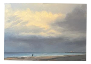 Claude Sauthier, The Sea in Winter, 1970s, Oil on Wood