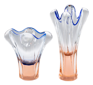 Sculptural Sommerso Art Glass Vases by Josef Hospodka, 1960s, Set of 2