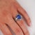 1930s 4.02 Carat No Heat Ceylon Sapphire in Platinum Art Deco Ring, Size 6 For Sale In Miami - Image 6 of 15
