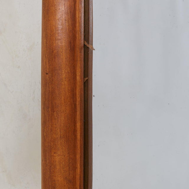 Italian Horizontal Rectangular Wall Mirror with Chamfered Wood Frame, 1950s For Sale In Chicago - Image 6 of 10