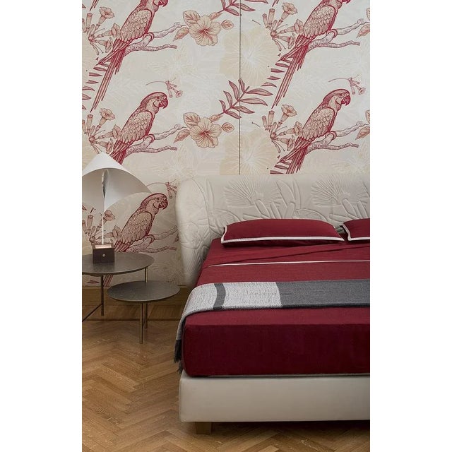 Part of the cordonetto collection, this bed set boasts a deep burgundy color that is highlighted at the edges with a...