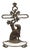 English Iron Umbrella Stand with Dog and Tree Motif and White Receptacle For Sale