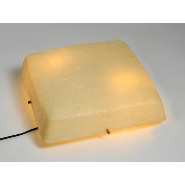 Metal Mid-Century Modern Square Fiberglass Ceiling or Wall Lamp, 1950s For Sale - Image 7 of 18