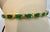 9 Carat Emerald Cut Emerald and Diamond Tennis Bracelet 14 Karat Yellow Gold For Sale - Image 4 of 18