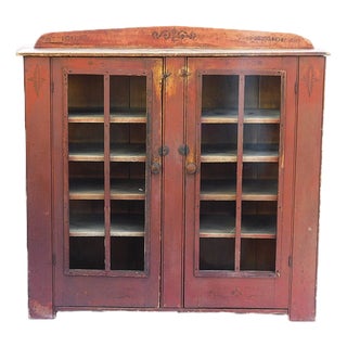 Mid-19th Century American Country Stenciled Pie Safe For Sale
