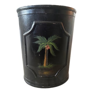 Vintage Palm Tree Umbrella Stand/Wastebasket For Sale