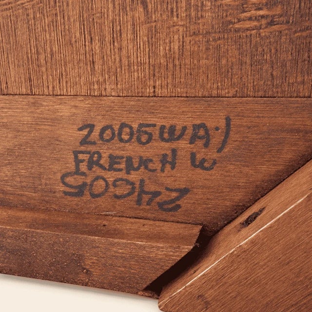 Late 20th Century William and Mary Style Walnut Coffee Table, Bun Feet and X-Stretcher For Sale In New York - Image 6 of 6