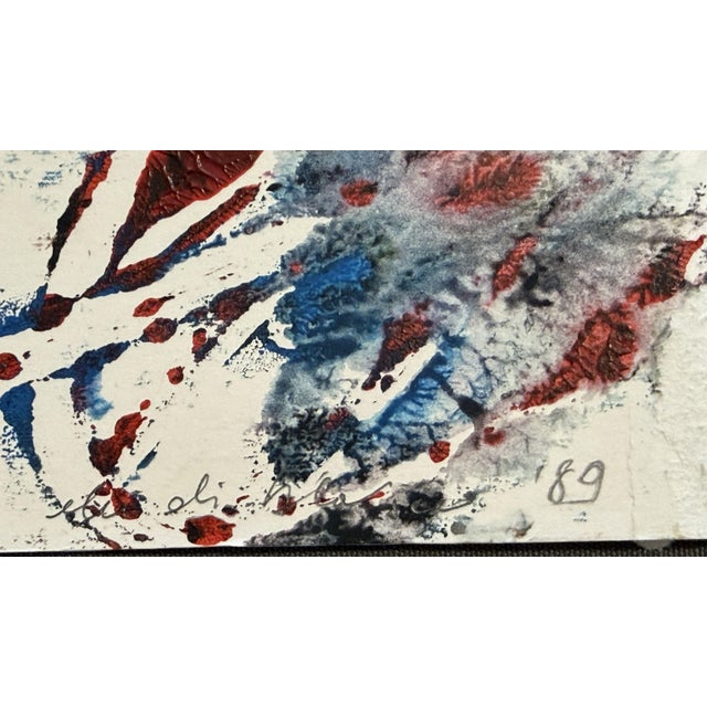 Elio Di Blasio, Spoltore, Italy, original painting signed and dated 1989, acrylic, glued to Fabriano base paper ; Work: 58...