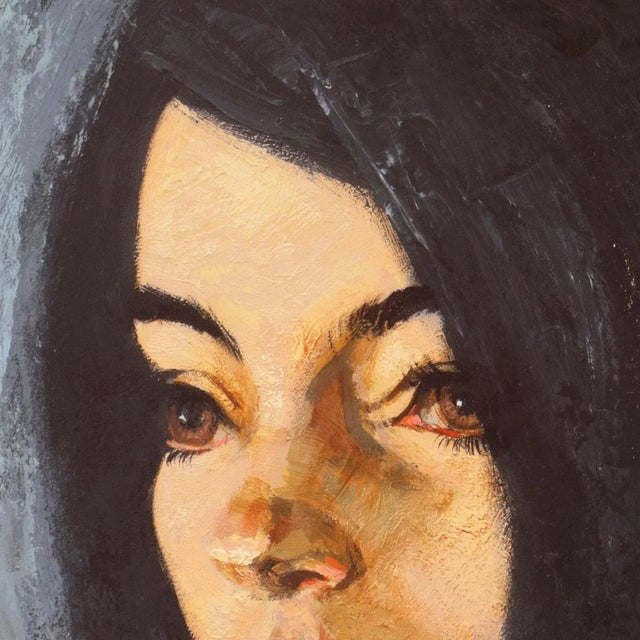 'Portrait of a Young Woman' by Martin Zipin, Philadelphia Modernist, Philadelphia Academy of Fine Arts, Baum School of Art For Sale In Monterey, CA - Image 6 of 9