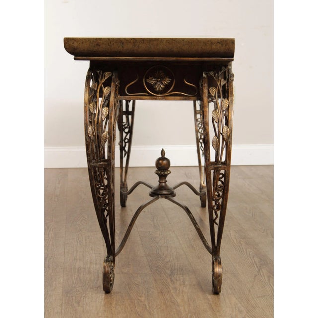 French Louis XV Style Wrought Iron Console Table For Sale - Image 12 of 13