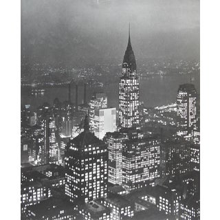 Vintage Mid Century Night View New York Photograph For Sale