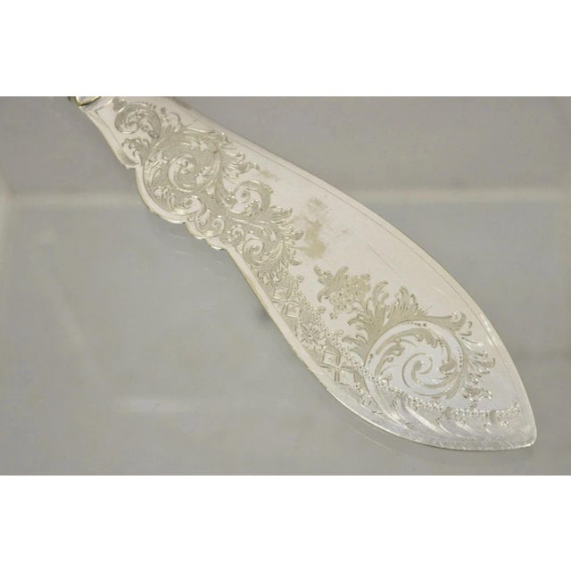 Silver William Hutton & Sons English Victorian Silver Plated Fish Service Cutlery Set For Sale - Image 8 of 10