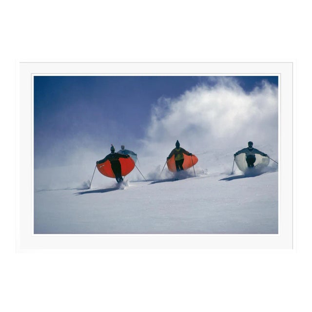 Contemporary Caped Skiers 1967 by Slim Aarons White Framed C-Print For Sale