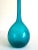 Mid 20th Century Vintage Mid Century Modernist Hand Blown Aqua Teal Blue Art Glass Bottle Vase For Sale - Image 5 of 13