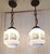 Antique German Art Nouveau Pendants with Opaque White Glass Shades, Japanese Motifs and Brass Mounts, 1900s, Set of 2 For Sale - Image 5 of 9