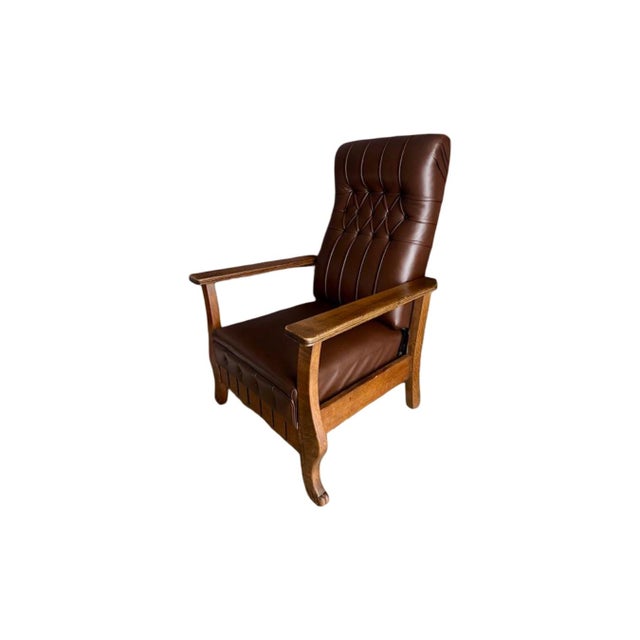 Mission Antique 1900's "The Kelly Automatic Morris Reclining Chair" For Sale - Image 3 of 14