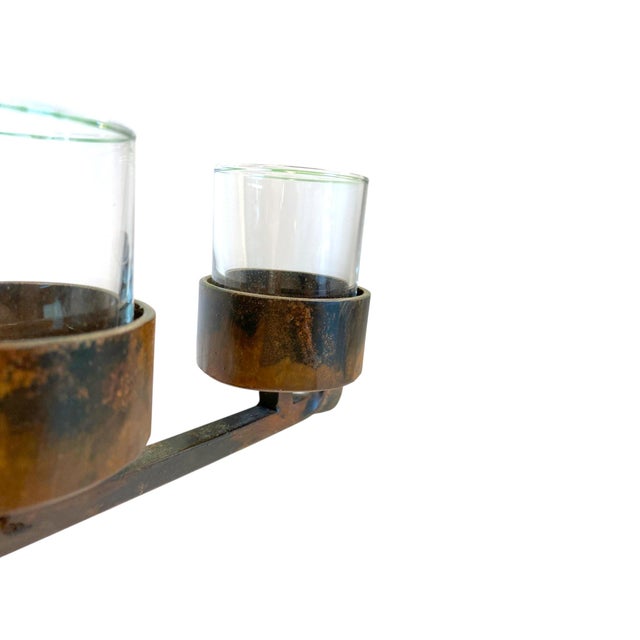 Late 20th Century Jan Barboglio Hand-Forged Iron Candelabra, 3-Foot Statement Candle Holder For Sale - Image 14 of 15