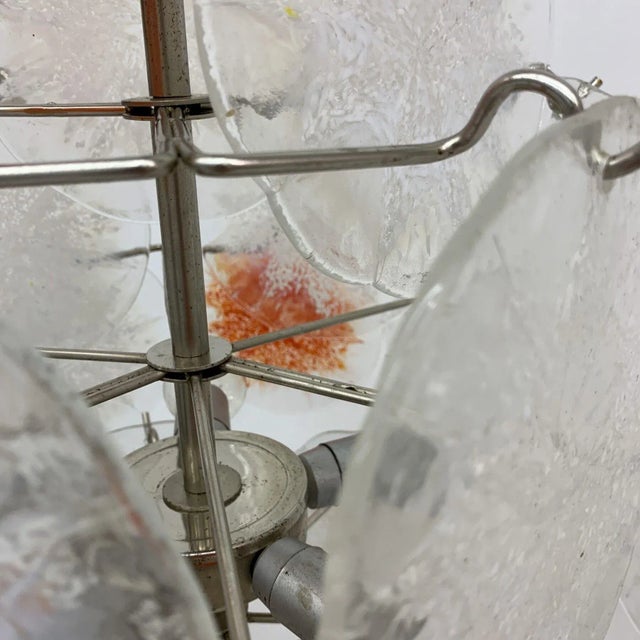 Mid-Century Glass Disc Chandelier from Vistosi, 1970s For Sale - Image 9 of 11