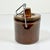 Antique French Rustic European Medium Brown Glazed Crock With Steel Lid Lock. For Sale - Image 9 of 10