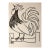 Bob Stanley, Mod Rooster Drawing 1970s Pop Art Lithograph Hand Signed For Sale
