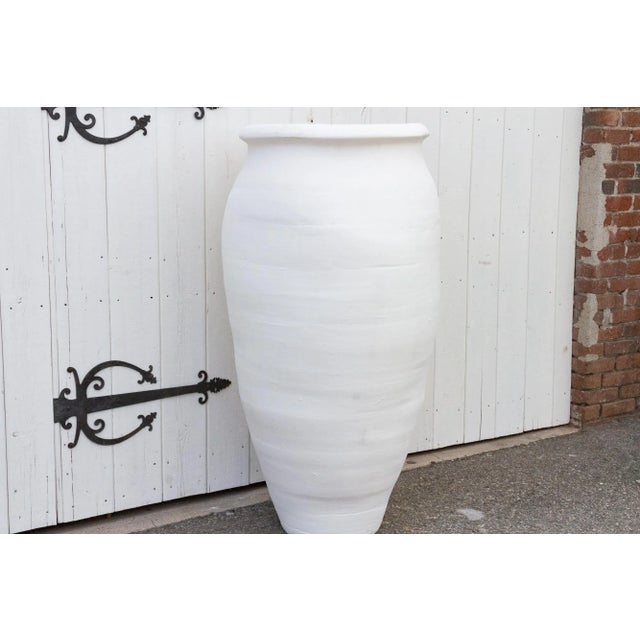Large Turned Greek Clay Planter For Sale - Image 4 of 9