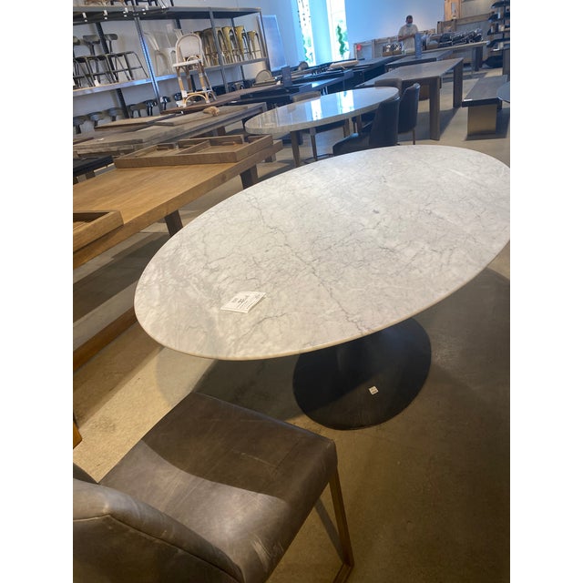 Restoration Hardware Aero Marble Oval Dining Table Chairish