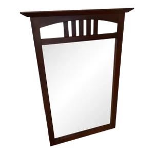 Late 20th Century Kincaid Gathering House Cherry Solid Wood Beveled Dresser Mirror.