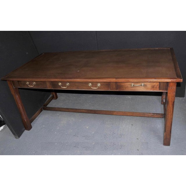 Farmhouse Refectory Oak Desk For Sale - Image 10 of 10