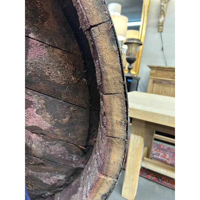 French Château Margaux Wine Barrel Top Façade Ca. 1910 For Sale - Image 9 of 10