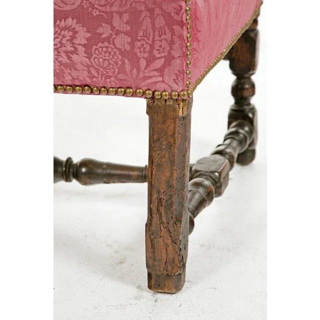Early 18th Century French Pink Upholstered Armchair For Sale - Image 9 of 10